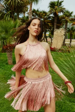Angelica Fringe Mini Skirt