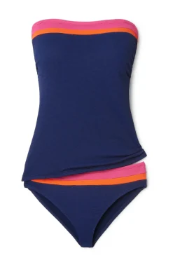 Colorblock Banded Hipster Bikini Bottom