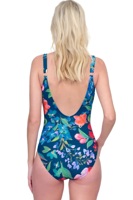 Garden Dream V-Neck One Piece Swimsuit