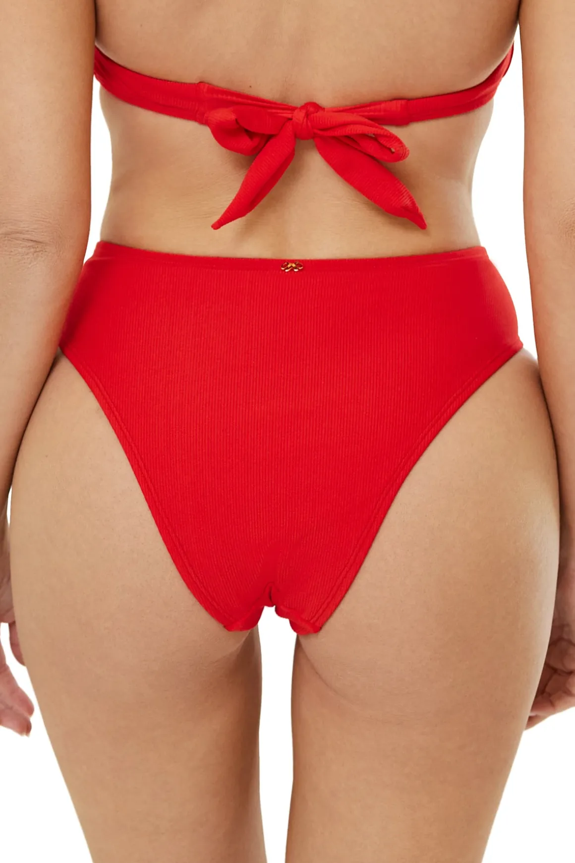 High Waist Fanned Bikini Bottom
