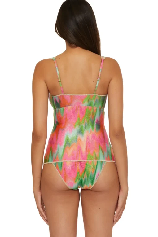 Kylam Lace-Up Tankini Top