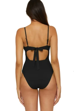 Paula Lace-Up One Piece Swimsuit