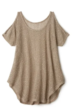 Sheer Cold Shoulder Tunic