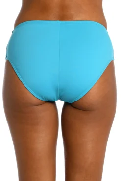 Shirred Sash Front High Waist Bikini Bottom