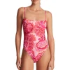 Square Neck One Piece Swimsuit