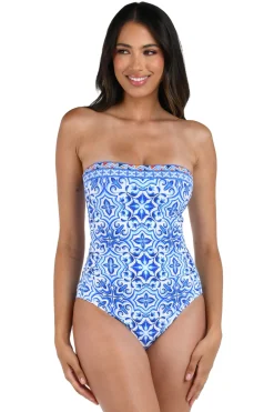 Alboran Sea Bandeau One Piece Swimsuit