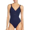 Amy Ribbed Over The Shoulder One Piece Swimsuit