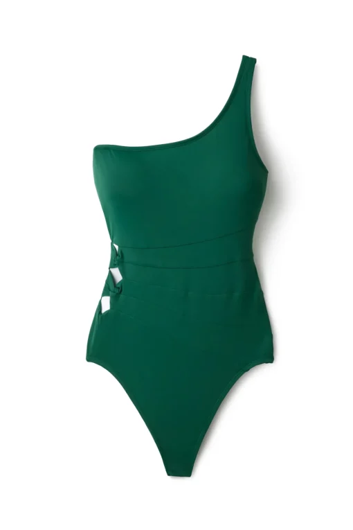 Asymmetrical Cutout One Piece Swimsuit