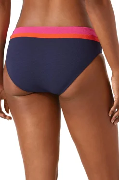 Colorblock Banded Hipster Bikini Bottom
