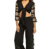 Crochet Tie Front Crop Top