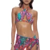 Electric Sky Cross Bikini Top