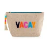 Embroidered Canvas Vacay Pouch