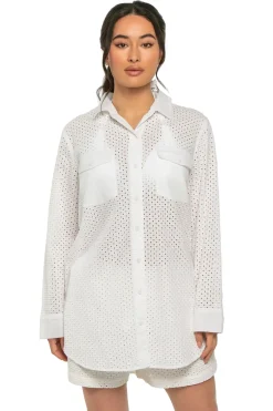 Eyelet Cove Boyfriend Shirt