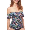 Flora Bandeau Tankini Top