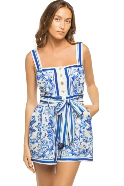 Garden Tiles Short Romper
