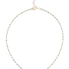 Green Beaded Mini Necklace