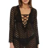 Lace-Up Crochet Tunic