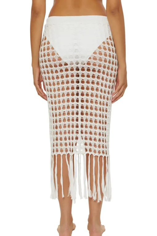 Lace-Up Multi Way Crochet Midi Skirt