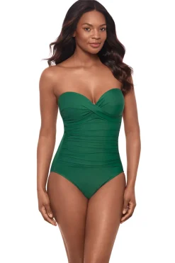 Madrid Twist Front Bandeau One Piece Swimsuit