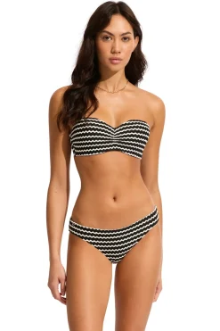 Mesh Effect Bandeau Bikini Top
