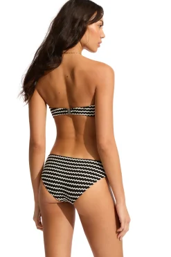 Mesh Effect Bandeau Bikini Top