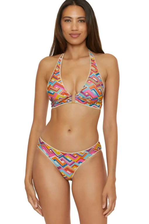 Mira Banded Halter Bikini Top