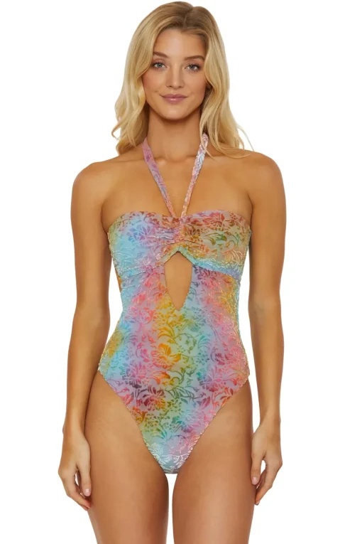 Ombre Burnout One Piece Swimsuit