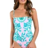 Opulent Palm Bandeau One Piece Swimsuit