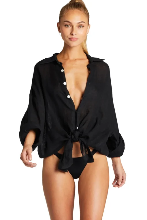 Playa Button Down Shirt Dress