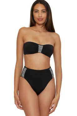 Pleated Bandeau Bikini Top