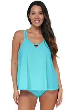 Sadie High Neck Tankini Top