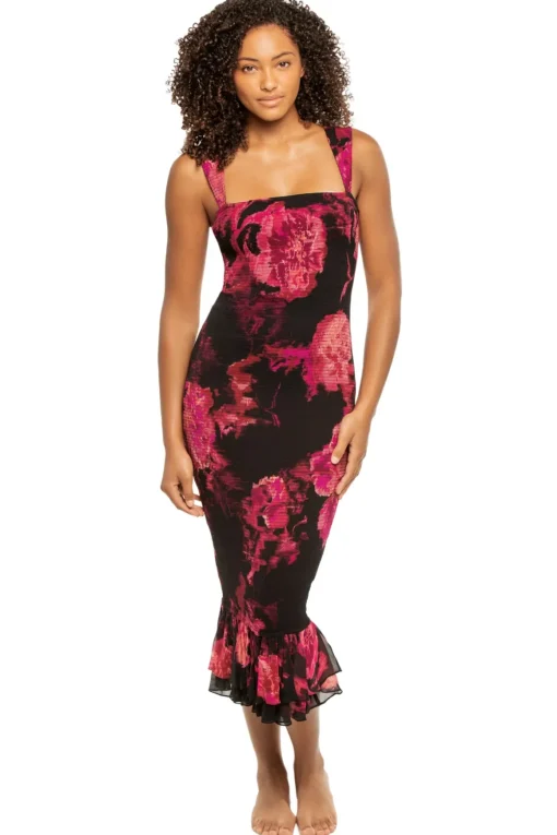 Smocked Midi Dress