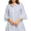 Tiered Mini Shirt Dress