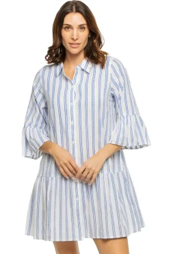 Tiered Mini Shirt Dress