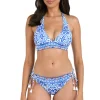 Alboran Sea Banded Halter Bikini Top