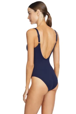 Amy Ribbed Over The Shoulder One Piece Swimsuit