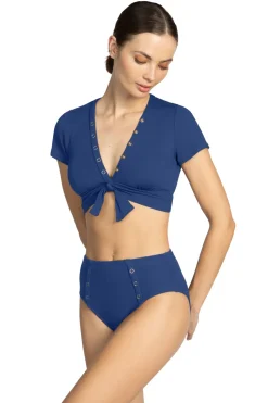 Amy Ribbed Raglan Bikini Top