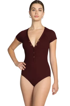 Amy Ribbed Raglan One Piece Swimsuit