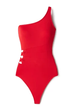 Asymmetrical Cutout One Piece Swimsuit
