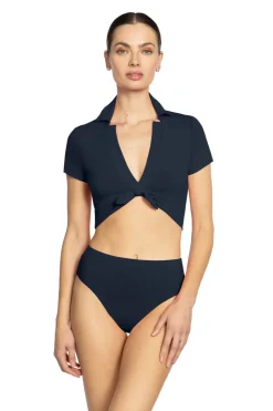 Ava Collared Bikini Top