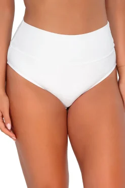 Banded Foldover High Waist Bikini Bottom