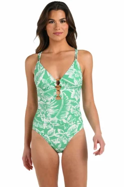 Batik Balinese Underwire One Piece Swimsuit