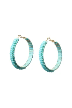 Beaded Hoop Earrings