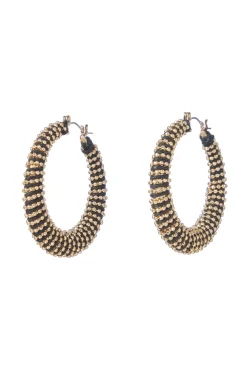 Beaded Hoop Earrings