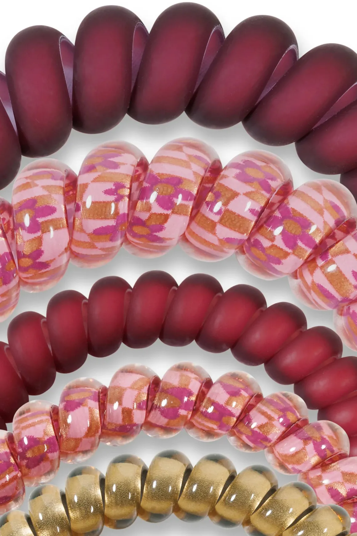 Burgundy Bliss 5-Pack Hair Ties