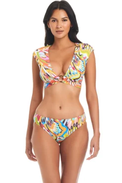 Cap Sleeve Crop Bikini Top