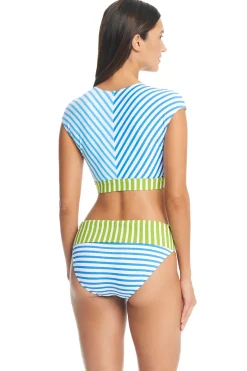 Cap Sleeve Crop Bikini Top