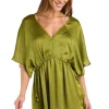 Crinkle V-Neck Tunic Cover Up