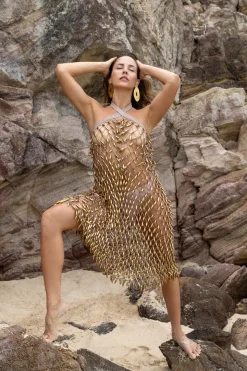 Crochet Beaded Convertible Dress