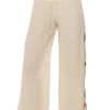 Crochet Panel Wide Leg Pants